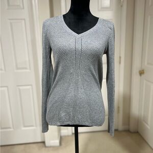 DKNY Gray Ribbed Sweater